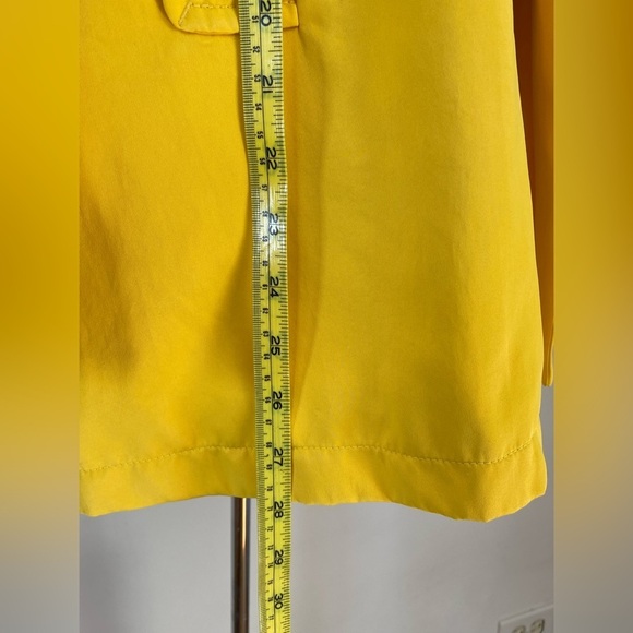 90’s EMANUEL UNGARO Yellow Double Breasted Pea Coat Jacket L - Picture 9 of 12